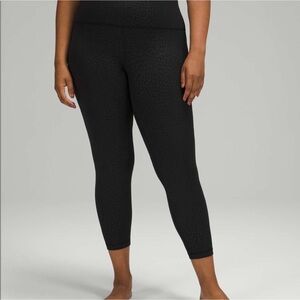 Lululemon Align Pant 25" Jewel Emboss Black SZ 4